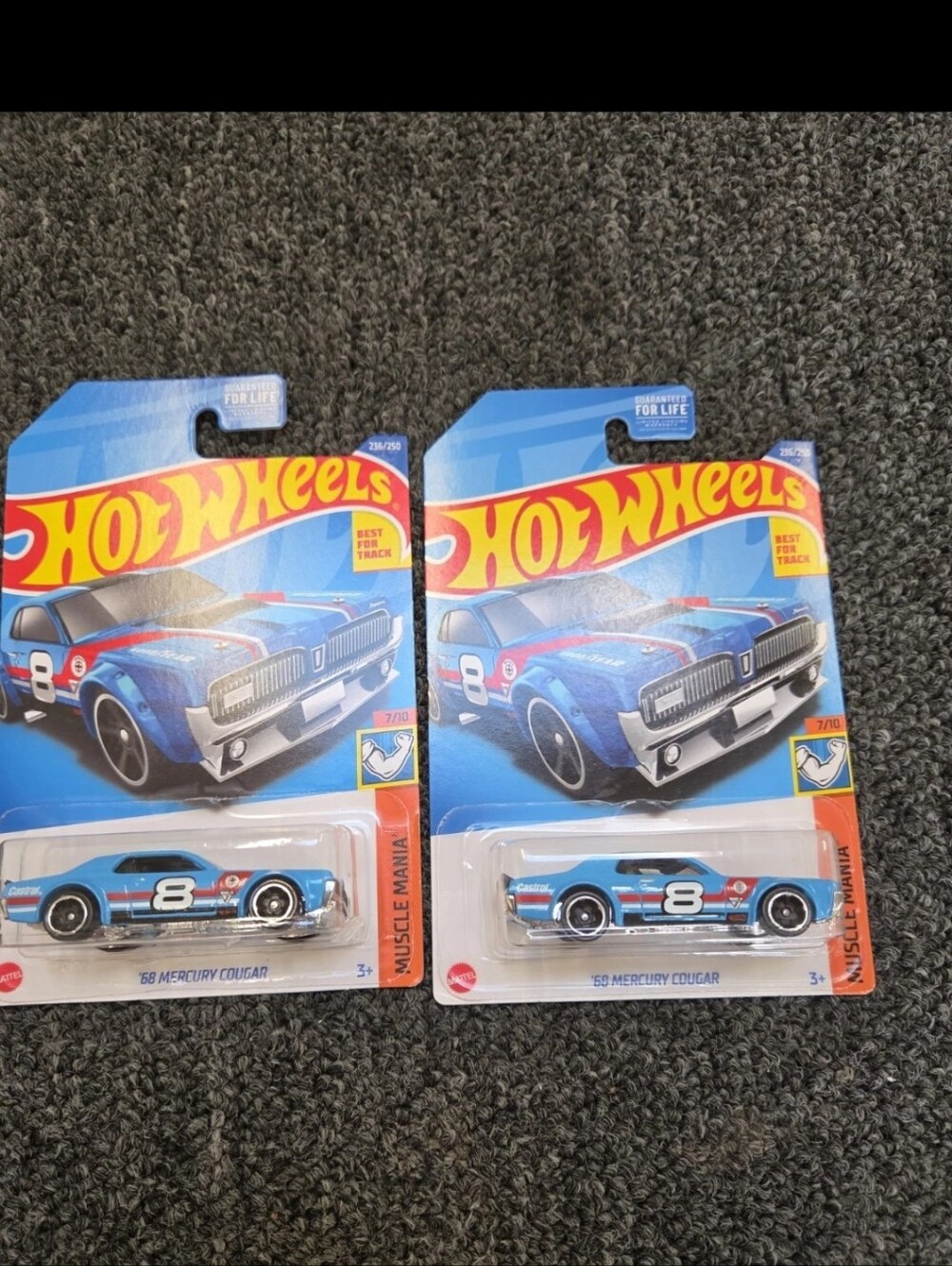 Blue '68 Mercury Cougar Die-Cast Toy Car - 2-Pack